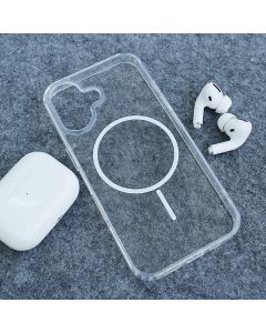Maska za iPhone 16 Mag Case Clear Slim bela - 619297