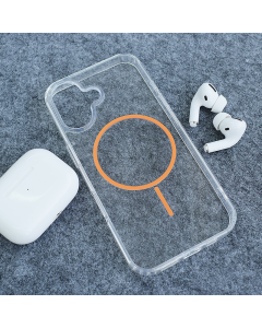 Maska za iPhone 16 narandžasto Mag Case Clear Slim - 619299