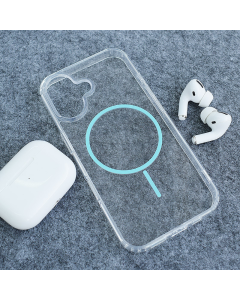 Maska za iPhone 16 Mag Case Clear Slim plava - 619301