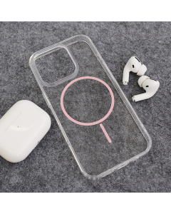 Maska za iPhone 16 Pro Max Mag Case Clear Slim roze - 619312