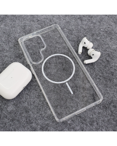 Maska za Samsung S25 Ultra Mag Case Clear Slim bela - 619363