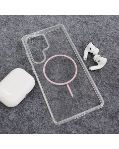 Maska za Samsung S25 Ultra Mag Case Clear Slim roze - 619366