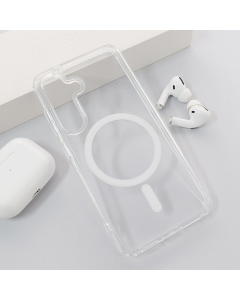 Maska Mag Case Crystal Clear S24/ S921B/ S25/ S931B bela