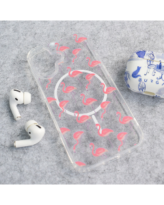 Maska za iPhone 16 Tropical Flamingos Mag Case Nanobit Print