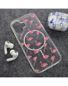 Maska za iPhone 17 Tropical Flamingos Mag Case Nanobit Print