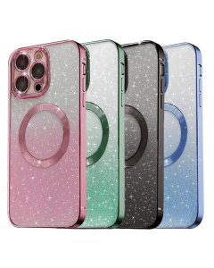 Maska za iPhone 15 Pro Mag Case Electroplated crna - 603277