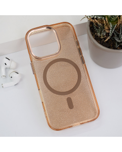 Maska za iPhone 16 Pro Mag Case Glitter zlatna - 614950