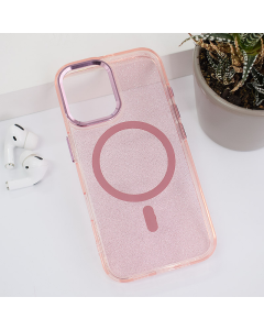Maska za iPhone 16 Mag Case Glitter roze - 614946