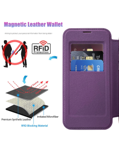 Maska za iPhone 14 na preklop Coral Mag Case Book plava - 600537