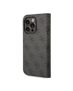 Maska za iPhone 14 Pro Max na preklop Guess PC/ TPU 4G Metal Camera Outline Book crna - GUBKP14XHG4SHK