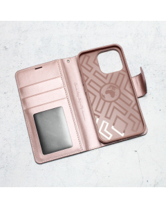 Maska za iPhone 13 Pro Max na preklop Hanman Mill roze - 059723