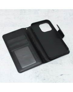 Maska za iPhone 14 Pro na preklop Hanman Mill crna - 059726