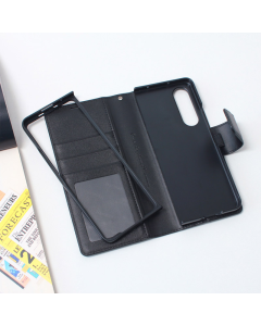 Maska za Samsung Galaxy Z Fold 4 na preklop Hanman Mill crna - 603134