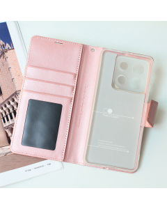 Maska za Xiaomi Redmi Note 13 Pro 5G (EU) na preklop Hanman Mill roze - 606224