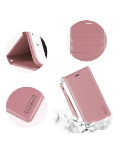 Maska za iPhone 14 Pro Max na preklop Hanman Minor roze