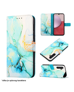 Maska za Xiaomi Redmi 13 4G tirkiz na preklop Marble - 613854