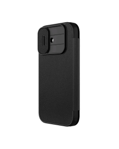 Maska za iPhone 17 na preklop Nillkin Qin Pro crna