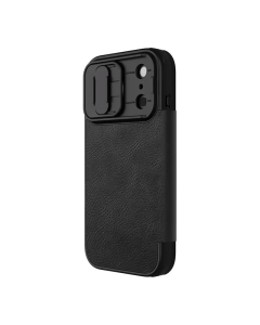 Maska za iPhone 17 Pro na preklop Nillkin Qin Pro crna
