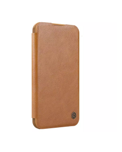 Maska za iPhone 16 braon na preklop Nillkin Qin Prop - 513502