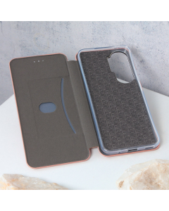 Maska za Honor 90 Lite na preklop Teracell Flip Premium roze zlatna - 062388