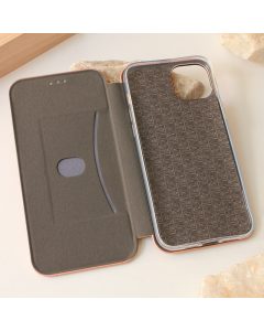 Maska za iPhone 15 Plus na preklop Teracell Flip Premium roze zlatna