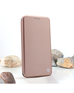 Maska za Samsung A07/ A075F na preklop Coral Book roze zlatna