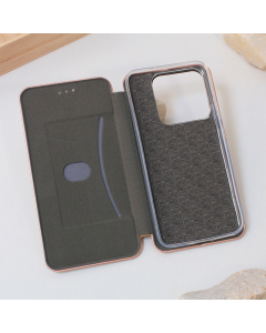 Maska za Xiaomi 14 na preklop Teracell Flip Premium roze zlatna - 607409