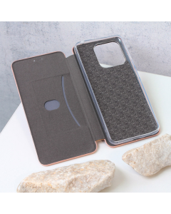 Maska za Xiaomi Redmi 12C na preklop Teracell Flip Premium roze zlatna