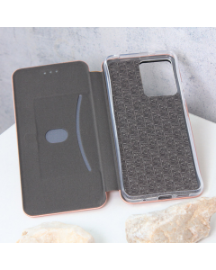 Maska za Xiaomi Redmi Note 12 4G (EU) na preklop Teracell Flip Premium roze zlatna - 600163