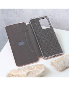 Maska za Xiaomi Redmi Note 12 Pro 5G (EU) na preklop Teracell Flip Premium roze zlatna - 600166