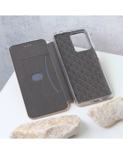 Maska za Xiaomi Redmi Note 12 Pro 5G (EU) na preklop Teracell Flip Premium zlatna - 600167