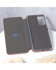 Maska za Xiaomi Redmi Note 12S (EU) na preklop Teracell Flip Premium roze zlatna - 601947