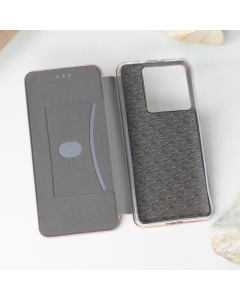 Maska za Xiaomi Redmi Note 13 Pro 5G (EU) na preklop Teracell Flip Premium roze zlatna - 609792