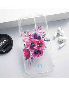 Maska za iPhone 16 Pro Flowers Nanobit Print - 612863