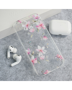 Maska za iPhone 16e Nanobit Print Pink Mangolia Flowers - 617238-1