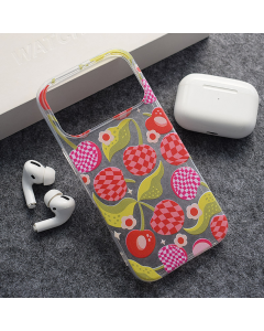 Maska za iPhone 17 Pro Checkered Cherries Nanobit Print - 621066