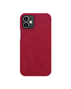 Maska za iPhone 12 mini na preklop Nillkin Qin crvena - 044382
