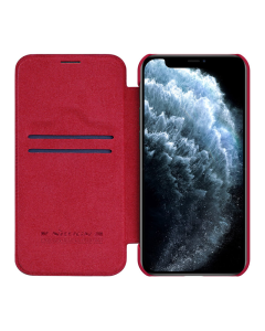 Maska za iPhone 12 Pro Max na preklop Nillkin Qin crvena - 044386