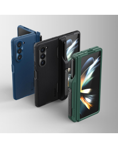 Maska za Samsung Galaxy Z Fold 5 5G/ F946B (sa otvorom za olovku) Nillkin Super Frosted Shield Fold plava - 605069