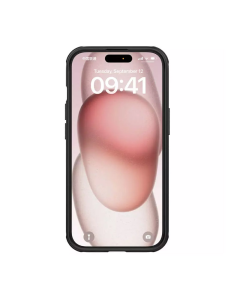 Maska za iPhone 15 Pro (sa otvorom za logo) Nillkin Super Frosted Shield Pro crna - 608720