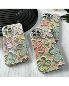 Maska za iPhone 13 Painting Flower zelena