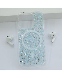 Maska za iPhone 13 Pro Max Shine Shimmer Mag Case plava - 610838