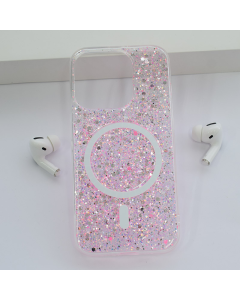 Maska za iPhone 13 Pro Max Shine Shimmer Mag Case roze - 610839