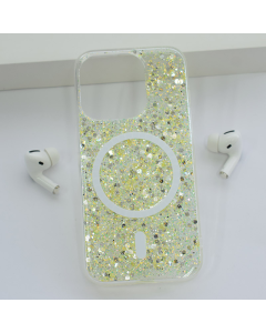 Maska za iPhone 13 Pro Max Shine Shimmer Mag Case žuta - 610840