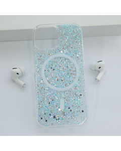 Maska za iPhone 14 Shine Shimmer Mag Case plava - 610842