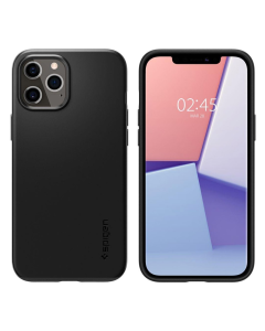 Maska za iPhone 12/ 12 Pro crna Spigen Thin Fit - ACS01696
