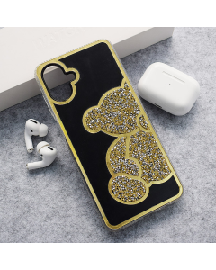 Maska za Samsung A07/ A075F Teddy Bear zlatna