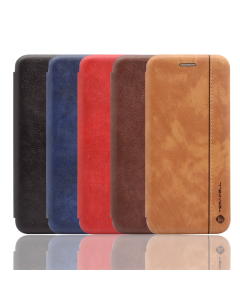 Maska za iPhone 13 Pro Max na preklop Teracell Leather crvena - 055201