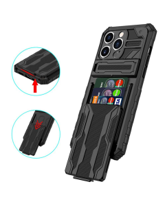 Maska za iPhone 15 Wallet Armor crna