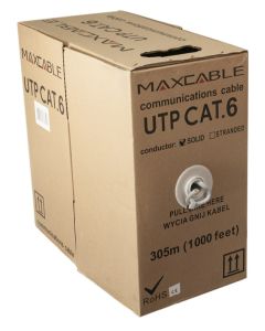 MAXCABLE kabel UTP cat. 6, bakar, PVC jacket, 305m - MAX013
